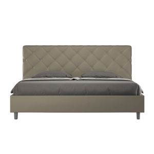 Cama plataforma king 200x210 cm - cappuccino - priya