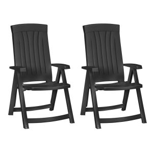Keter sillas de jardín reclinables corsica 2 uds gris
