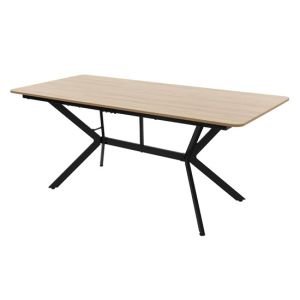 Mesa de comedor marrón claro 180x80 cm rectangular para cocina salón