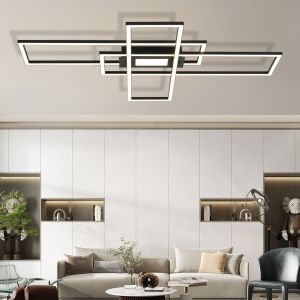 Nettlife plafon  de techo LED plafon  de sala de estar negra plafon