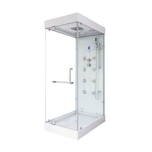Ducha de vapor con cascada e iluminación LED diseño m - 80 x 120 cm