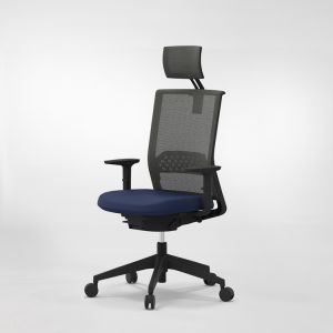 Actiu stay silla de oficina dark blue - con cabezal, 3 d