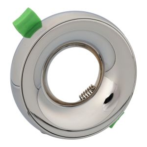 Aro fijo semi empotrable para bombilla gu10/mr16 circular cromado