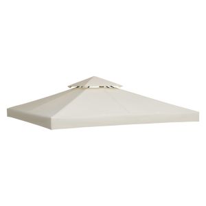 Techo reemplazo para carpa 300x300 cm poliéster color beige Outsunny
