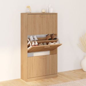 Mueble zapatero compacto de 3 puertas - 60 24 113 cm
