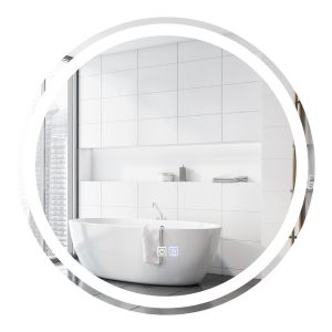 Espejo de baño LED redondo de 60 cm con