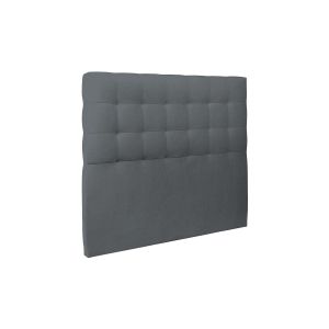 Cabecero acolchado de 140 cm - tela de terciopelo gris antracita - gris ant