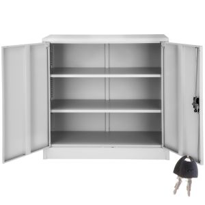 Tectake armario archivador, 3 baldas ajustables