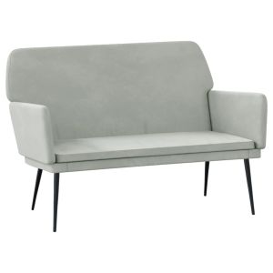 Banco/banqueta 108 x 79 x 79 cm terciopelo gris