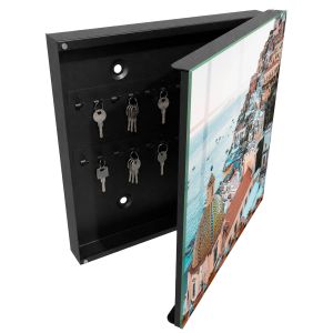Caja guarda llaves decorativa 30x30x5, apertura derecha tulup