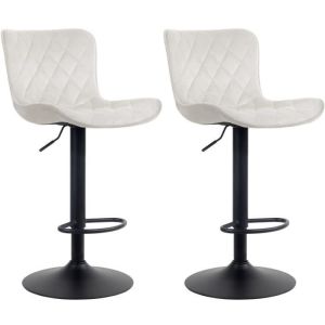 Taburetes de bar elegantes - crema - 2 uds