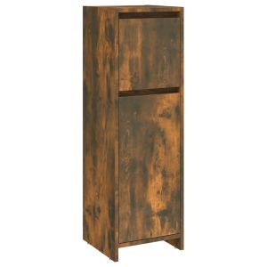 vidaXL armario de baño madera contrachapada roble ahumado 30x30x95 cm