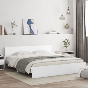 Cama con LED sin colchón blanco 180x200 cm es9822