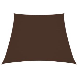 vidaXL toldo de vela trapezoidal de tela oxford marrón 2/4x3 m