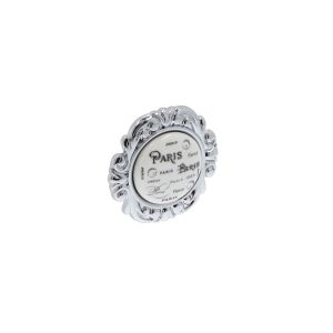 Pomo para muebles en zamac y porcelana 45 mm de diam