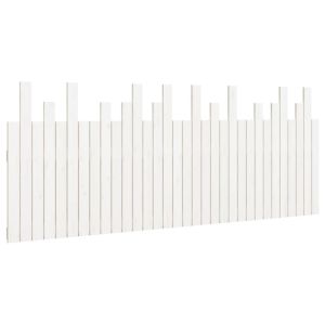 vidaXL cabecero de cama de pared madera maciza pino blanco 204x3x80 cm