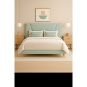 Cabeceros de cama 135 malaga tejido antimanchas verde 135*70 cm