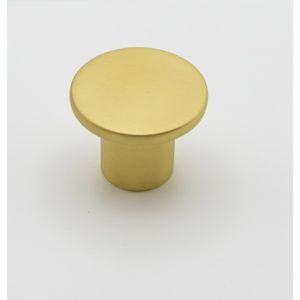 Pomo para mueble de zamac d 33 mm oro cepillado