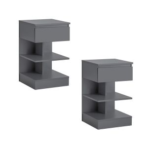 Sobuy juego de 2 mesillas de noche con 1 cajón fbt49-hgx2