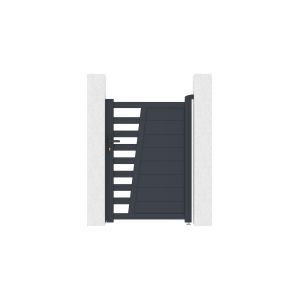 Puerta regulable 1 m cervina h.140cm alu gris