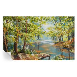 Papel pintado autoadhesivo lago idílico 416x254 tulup