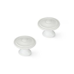 Pomo para mueble rei 3110 | 35x35x26 mm | blanco poro | 2 uds. | zamak