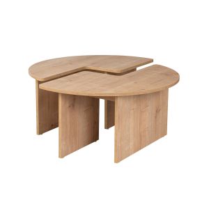 Mesa de centro de madera <<moira>> 90 x 90 x 41 cm - roble