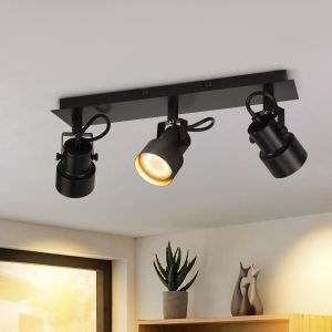 Nettlife lámpara de techo negro gu10 42x7