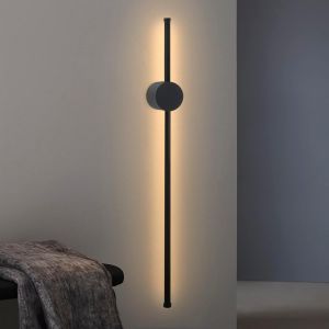 Nettlife aplique pared LED negro 60x10