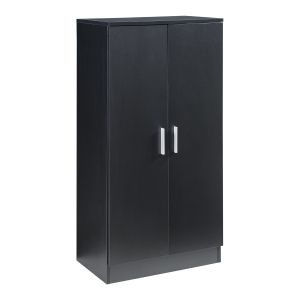 Mueble zapatero notribontaa con estantes y puertas 108x55x35cm negro