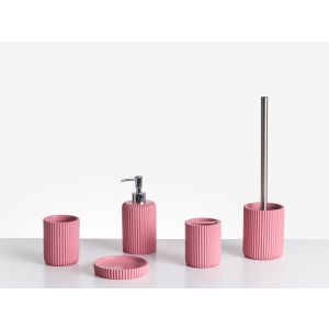 Conjunto de 5 accesorios de baño camana rosa
