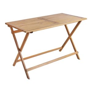 Mesa de jardín prossedi 120 cm 60 cm madera de acacia marrón