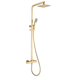 Conjunto ducha termostática vigo oro cepillado-imex