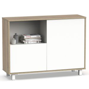 Aparador, mueble salón auxiliar, buffet,  briebe nova blanco