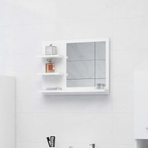 Espejo de baño madera contrachapada blanco 60x10,5x45 cm es8244