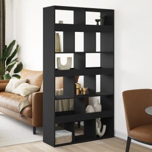 Librerías madera ingeniería negro 100x33x187,5 cm