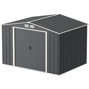 CASETA COBERTIZO METAL JARDIN ECO 10X8 GRIS DURAMAX