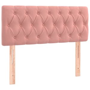 vidaXL cabecero con LED de terciopelo rosa 90x7x78/88 cm