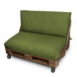 Funda para cojín de palets respaldo 120x45x25 sin relleno verde naylim mate