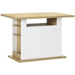 Isla de cocina 110x70x75.5 cm bicolor Homcom, hogar - cocina