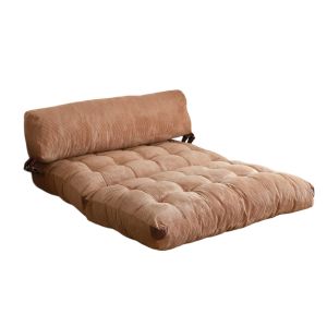 Sofá cama de tela "fold" 2 plazas - 120 x 75 x 79 cm - marrón