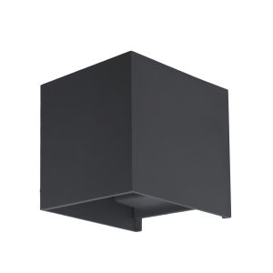 Aplique para exterior cubo LED 2x6w 4000k gris antracita ip54
