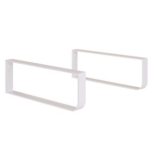 Pack 2 soportes toallero para encimera lavabo - blanco mate
