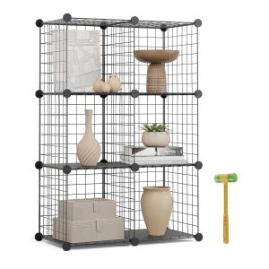 Newlux estantería modular titan c6 metálica 6 cubos (64,5x94,5x31,5cm)