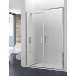 Mampara de ducha frontal allstone titan 2+2 180 cm, transparente