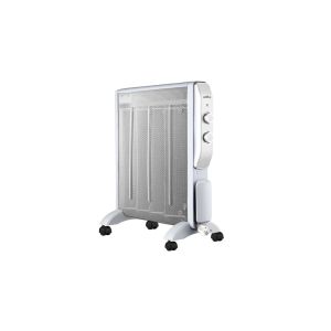 -radiador eléctrico mica de la serie abrigo en blanco/plata. Fabricado en m