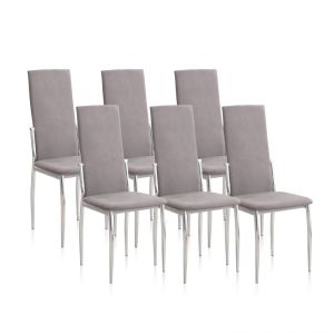 Pack 6 sillas de comedor 53x43 cm sakura gris marengo sakura