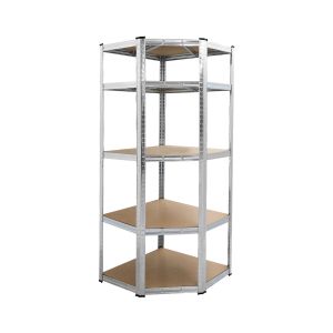 Estantería Almacenaje Esquinera Metálica 180x70x40 Galvanizado 5 Baldas THW