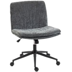 Silla de oficina 62x67x93 cm chenilla color gris Homcom