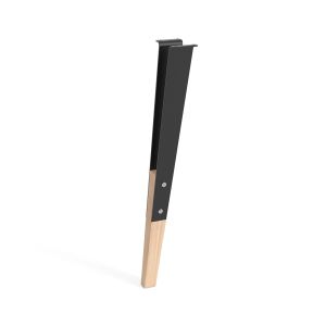 Pata de mesa rei 905 | 160x120x700 mm | crudo-negro poro | haya-acero